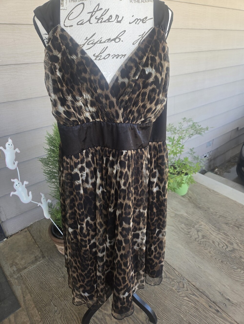 torrid Leopard Print Mini Dress in Brown and Black